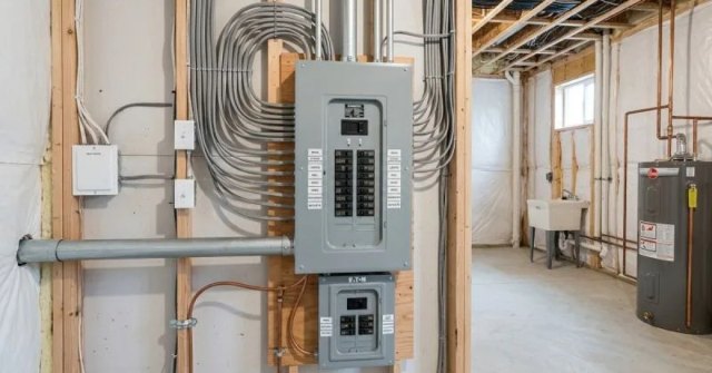 Homeowner documenting an electrical panel for an inspection request